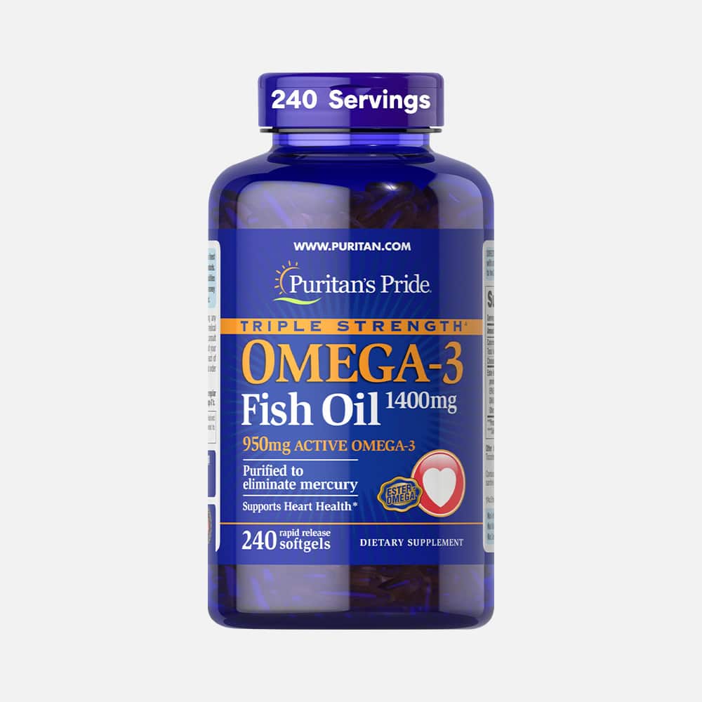 Triple Strength Omega-3 Fish Oil 1400mg - 240 Softgels