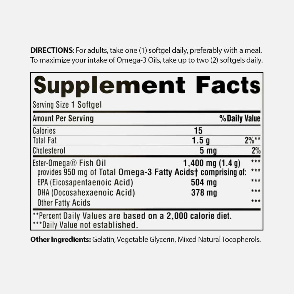 Triple Strength Omega-3 Fish Oil 1400mg - 240 Softgels
