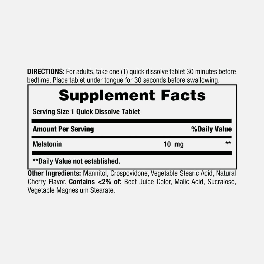 Melatonin 10mg - 45 Quick Dissolve Tablets