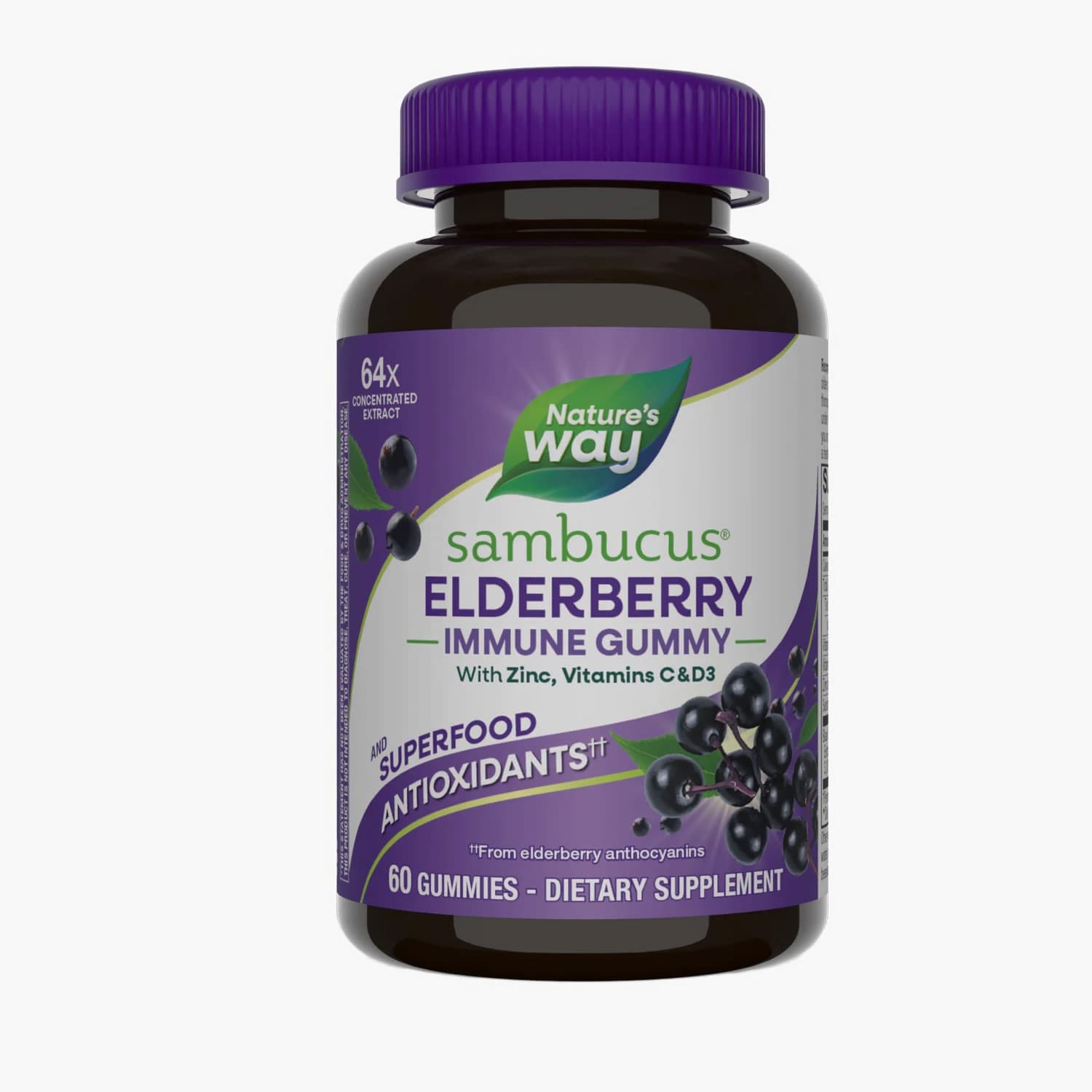 Nature's Way - Sambucus Elderberry Gummies - 60 Gummies