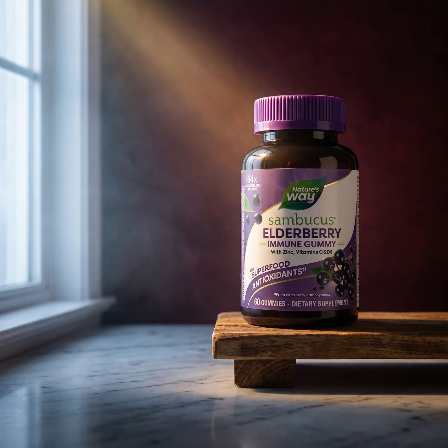 Nature's Way - Sambucus Elderberry Gummies - 60 Gummies