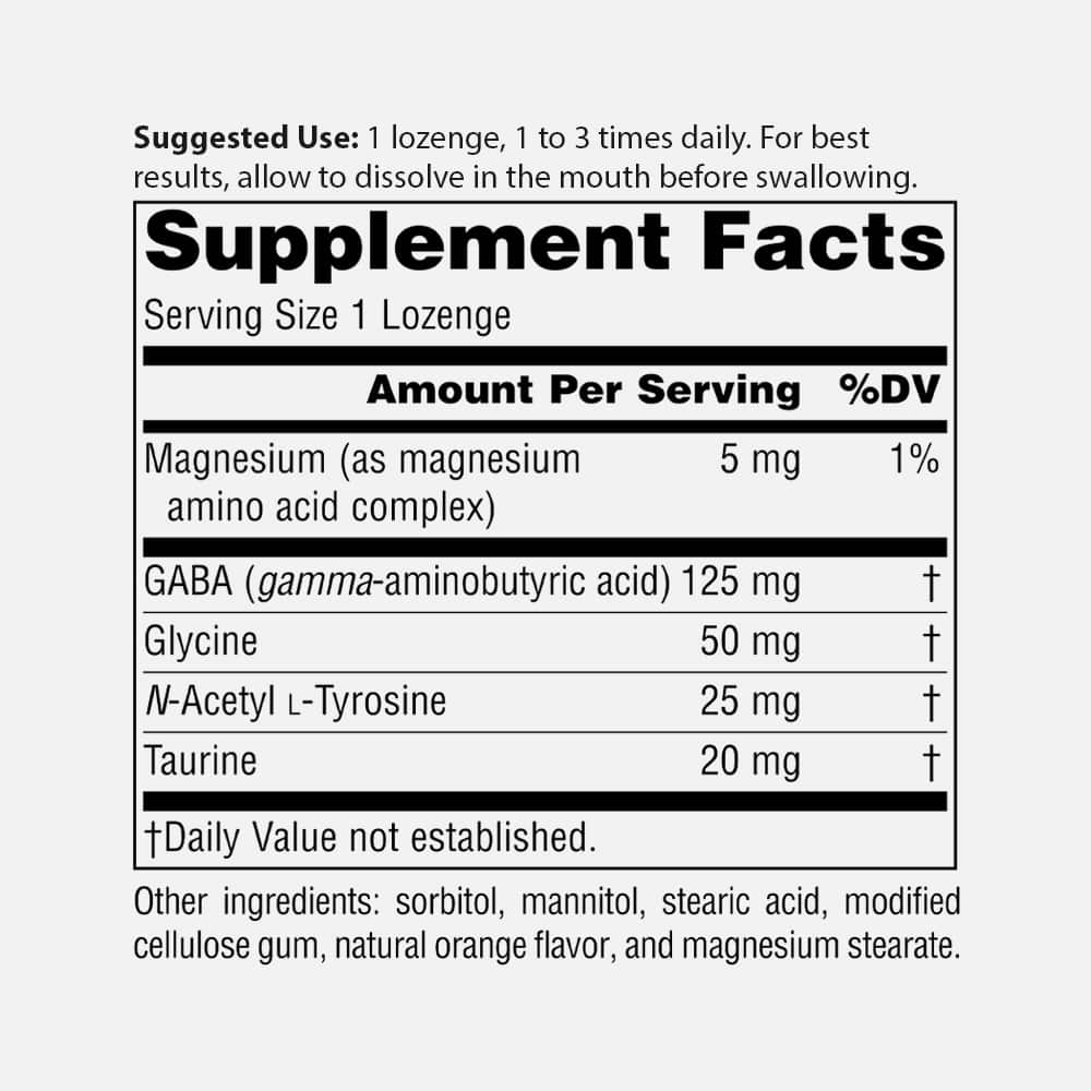 GABA 125mg - 30 Orange Flavored Lozenges