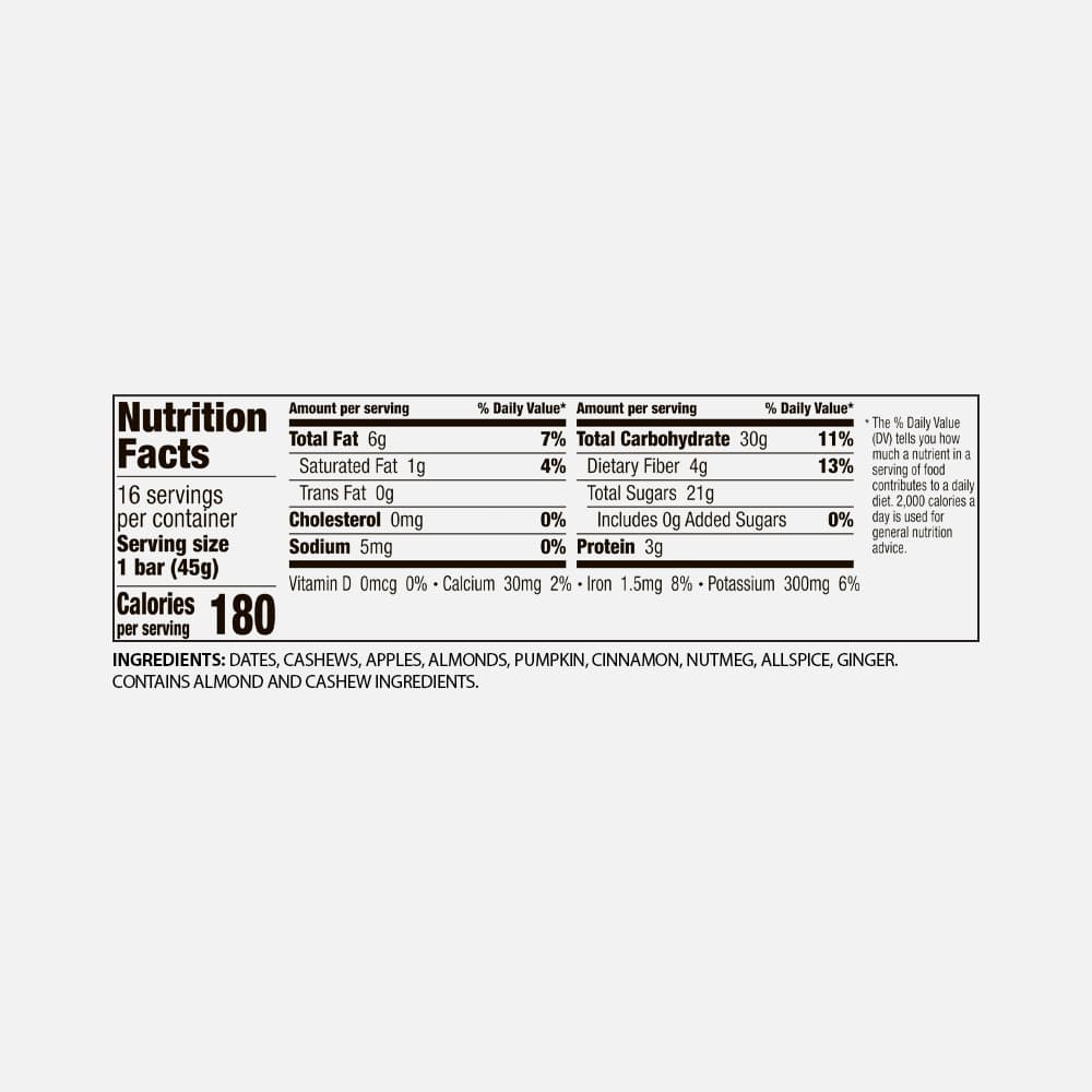 Larabar Pumpkin Pie Bars 1.6oz - 16 Fruit & Nut Bars