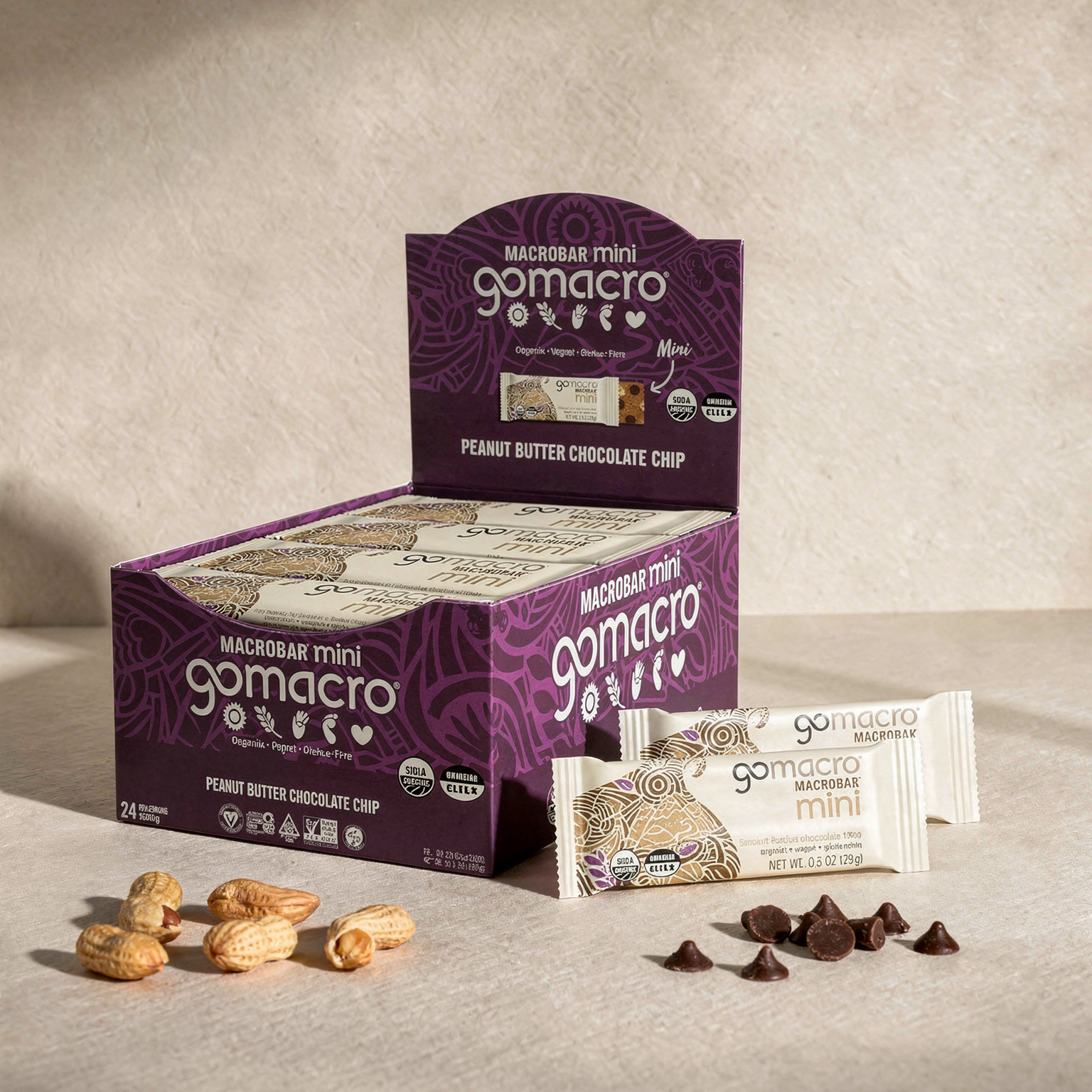 GoMacro MacroBar Mini 4g Protein - 24 Snack Bars
