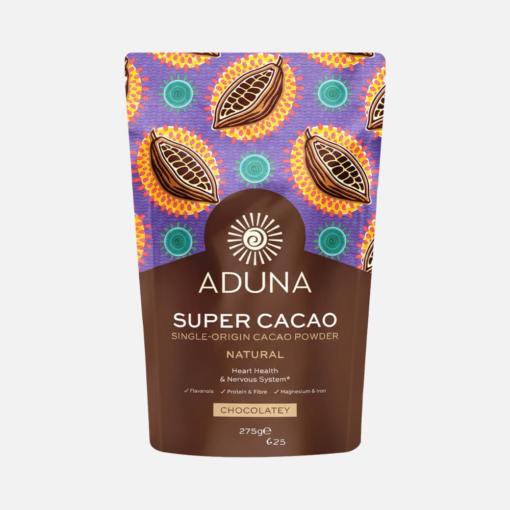 Aduna Super-Cacao Premium Blend Cacao Powder – Ethically Sourced from Ghana