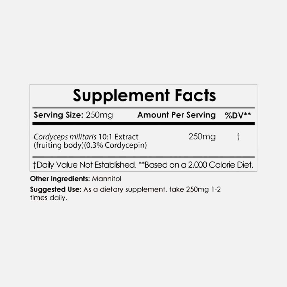 Cordyceps Militaris 10:1 Extract Powder - 60g