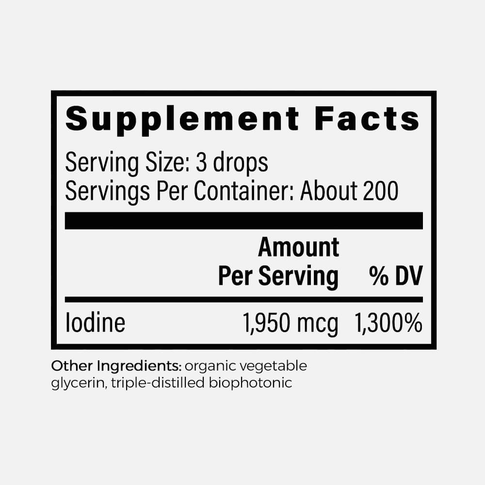 Detoxadine Nascent Iodine 1950 mcg - 200 Liquid Servings