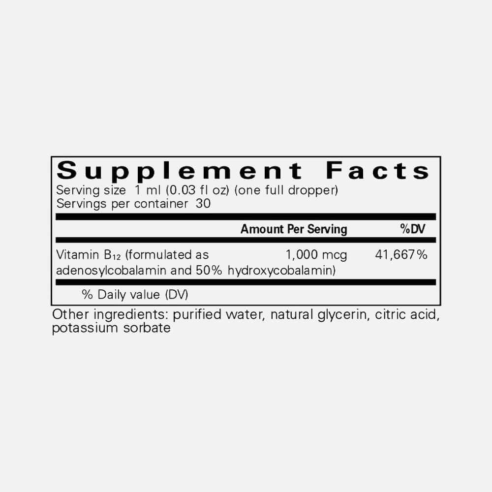 Adenosyl/Hydroxy B12 Liquid 30mL - 1 Fl Oz