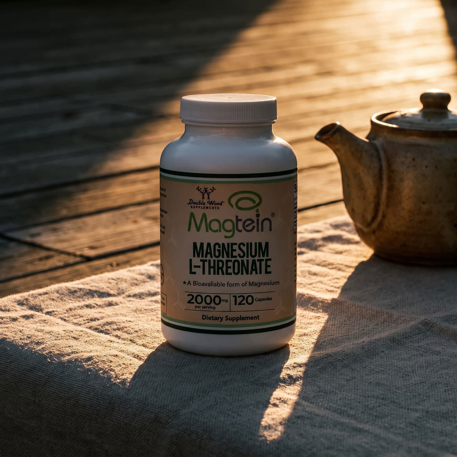 Double Wood Supplements - Magnesium L-Threonate 2000 mg - 120 Capsules