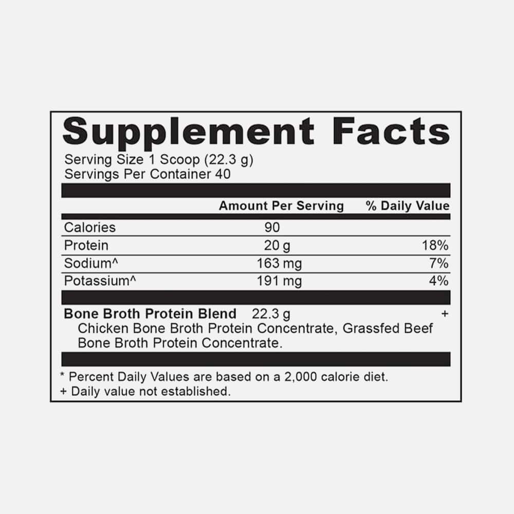 Bone Broth Protein Pure 20g - 40 Servings Powder