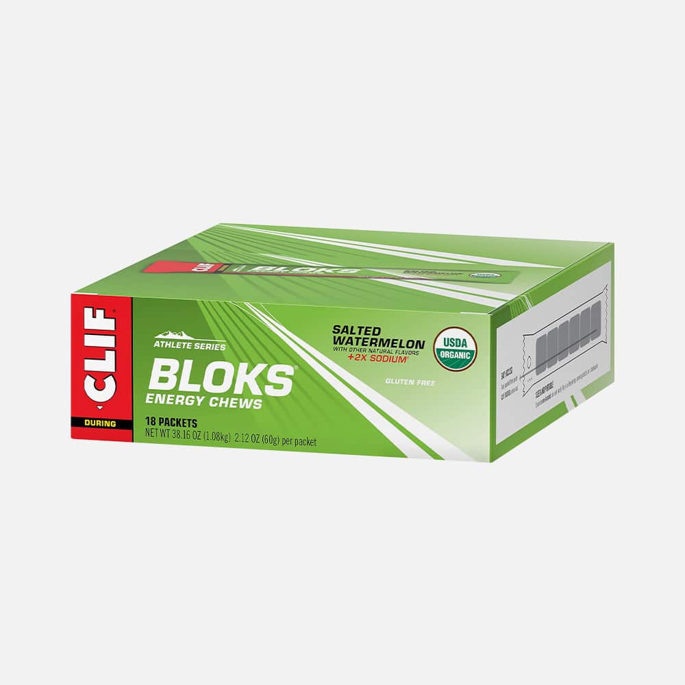 Clif Bloks Energy Chews 24g Carbs - 18 Pack (Salted Watermelon)