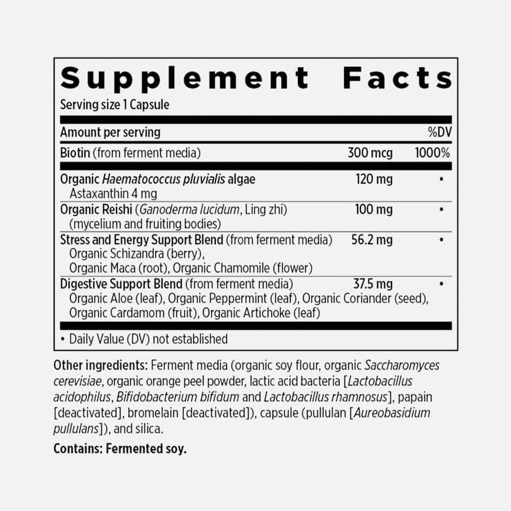 Fermented Biotin + Astaxanthin 30x Strength - 30 Capsules