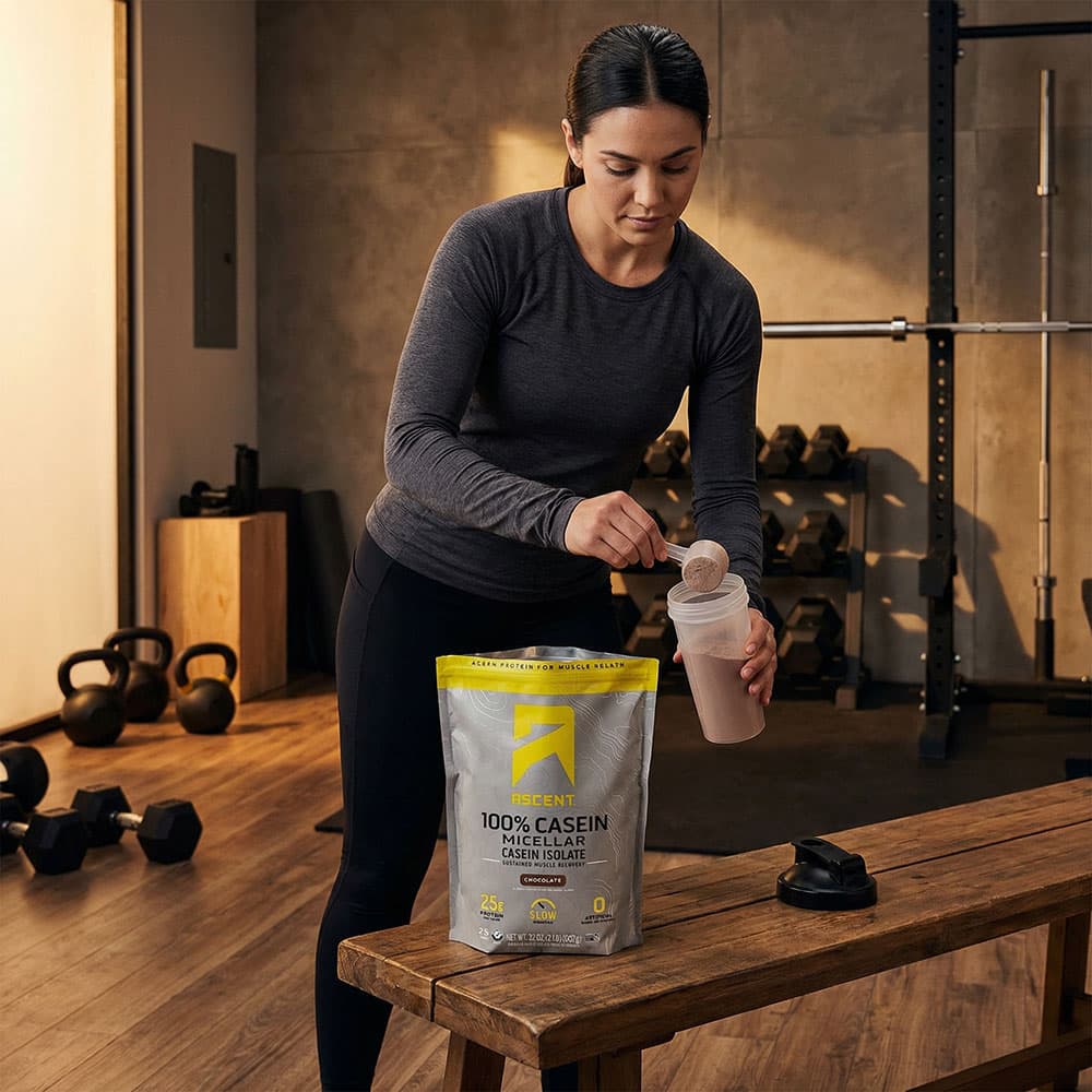 Ascent Micellar Casein 25g - 2lb Chocolate Powder