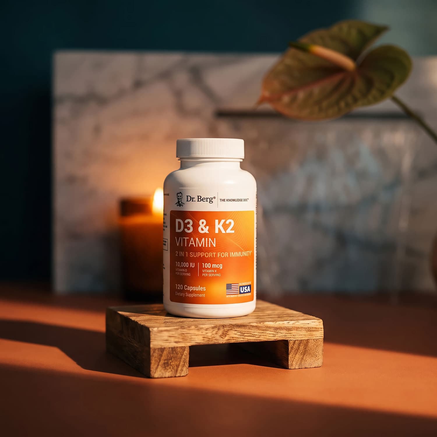 Dr. Berg - Vitamin D3 K2 10000 IU - 120 Capsules