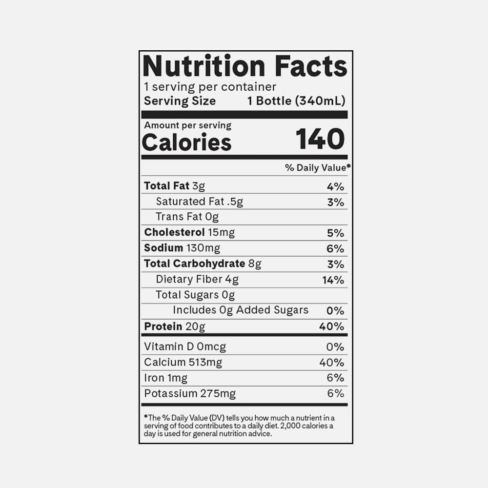 Grass Fed Protein 20g - 12 Ready-to-Drink Shakes (Chocolate)