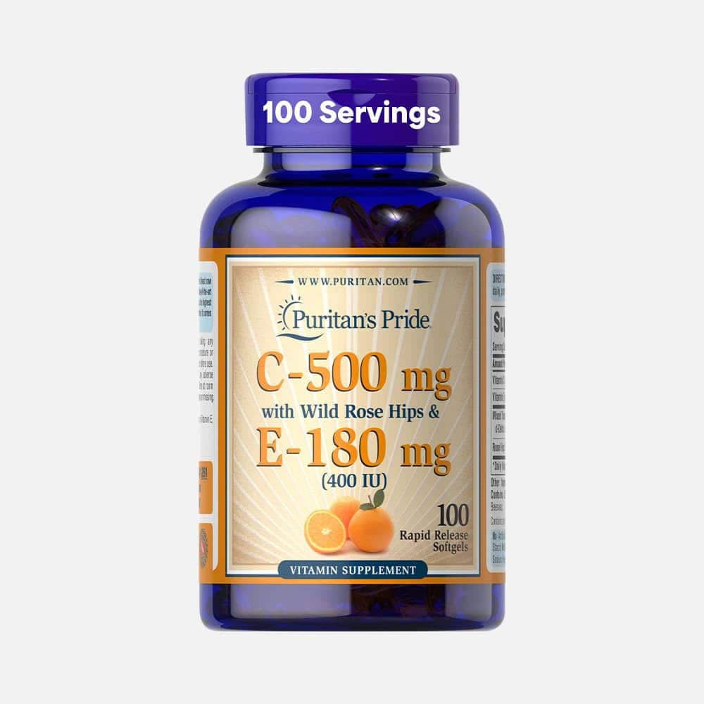 Vitamin C 500mg & Vitamin E 400 IU - 100 Softgels