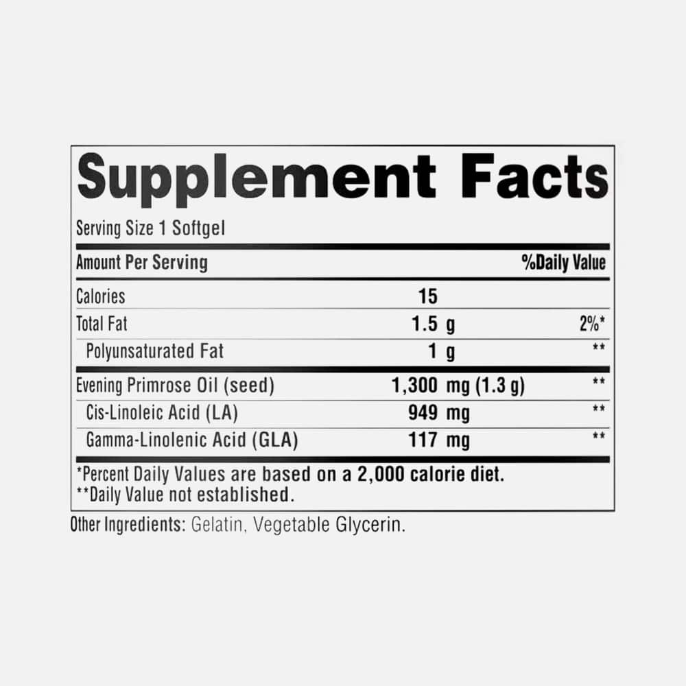 Evening Primrose Oil 1300mg - 120 Softgels