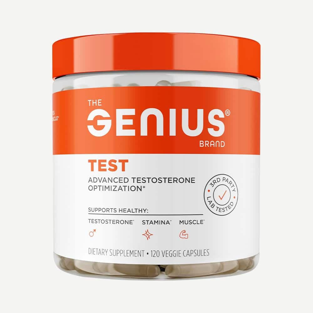 Genius Test Testosterone Support - 120 Veggie Capsules