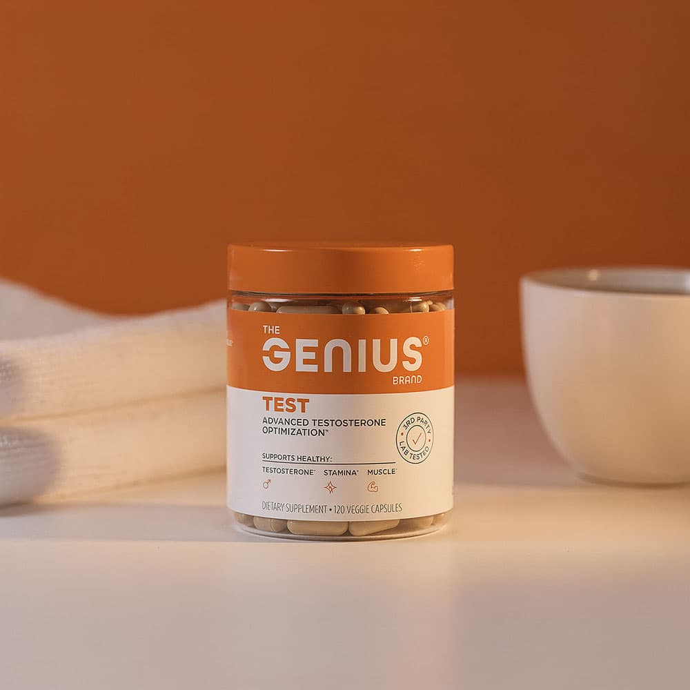Genius Test Testosterone Support - 120 Veggie Capsules