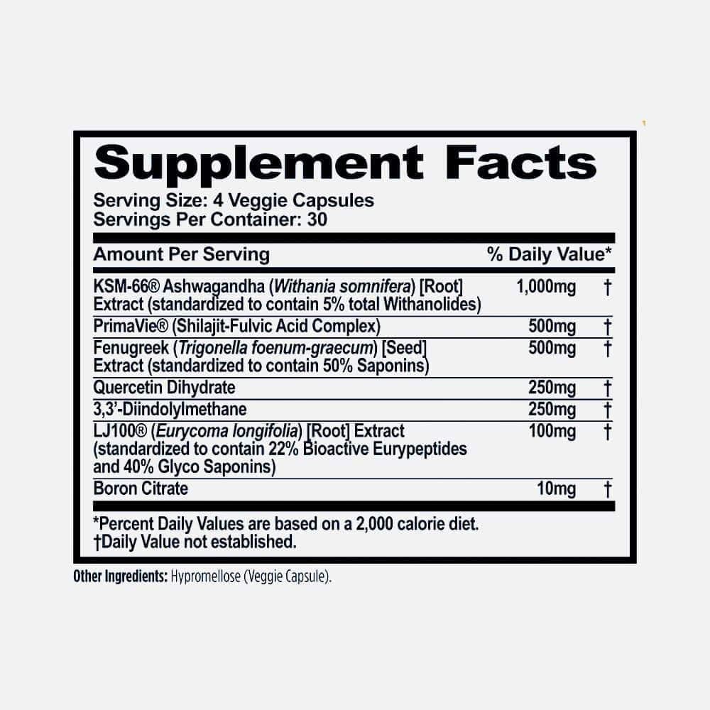Genius Test Testosterone Support - 120 Veggie Capsules