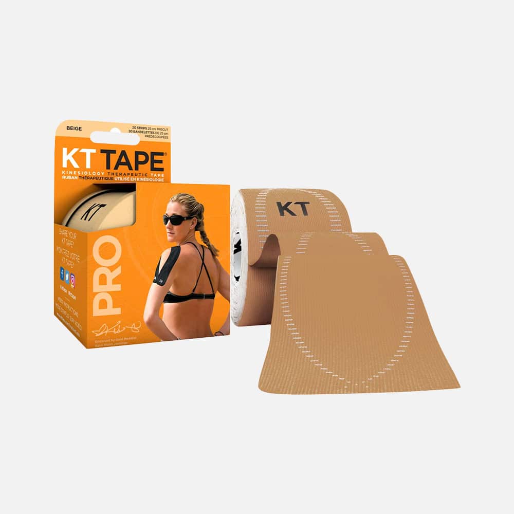 KT Tape Pro Beige - 20 Precut Synthetic Strips