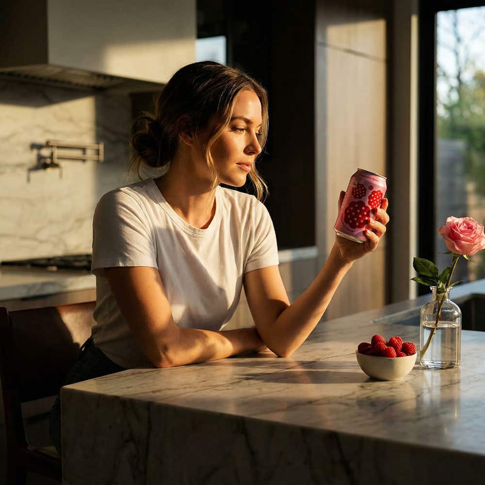 Poppi Prebiotic Soda Raspberry Rose - 12 fl oz Can