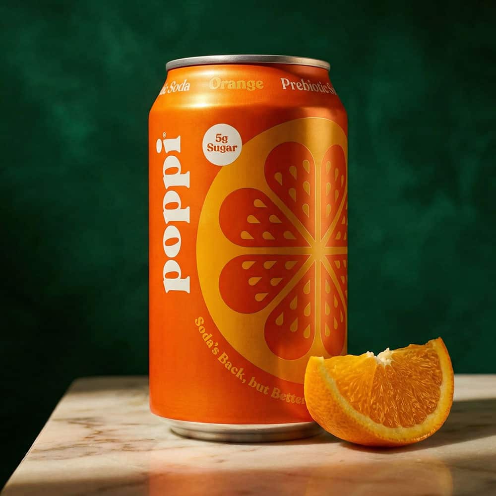 Poppi Orange Prebiotic Soda 12oz - Single Can