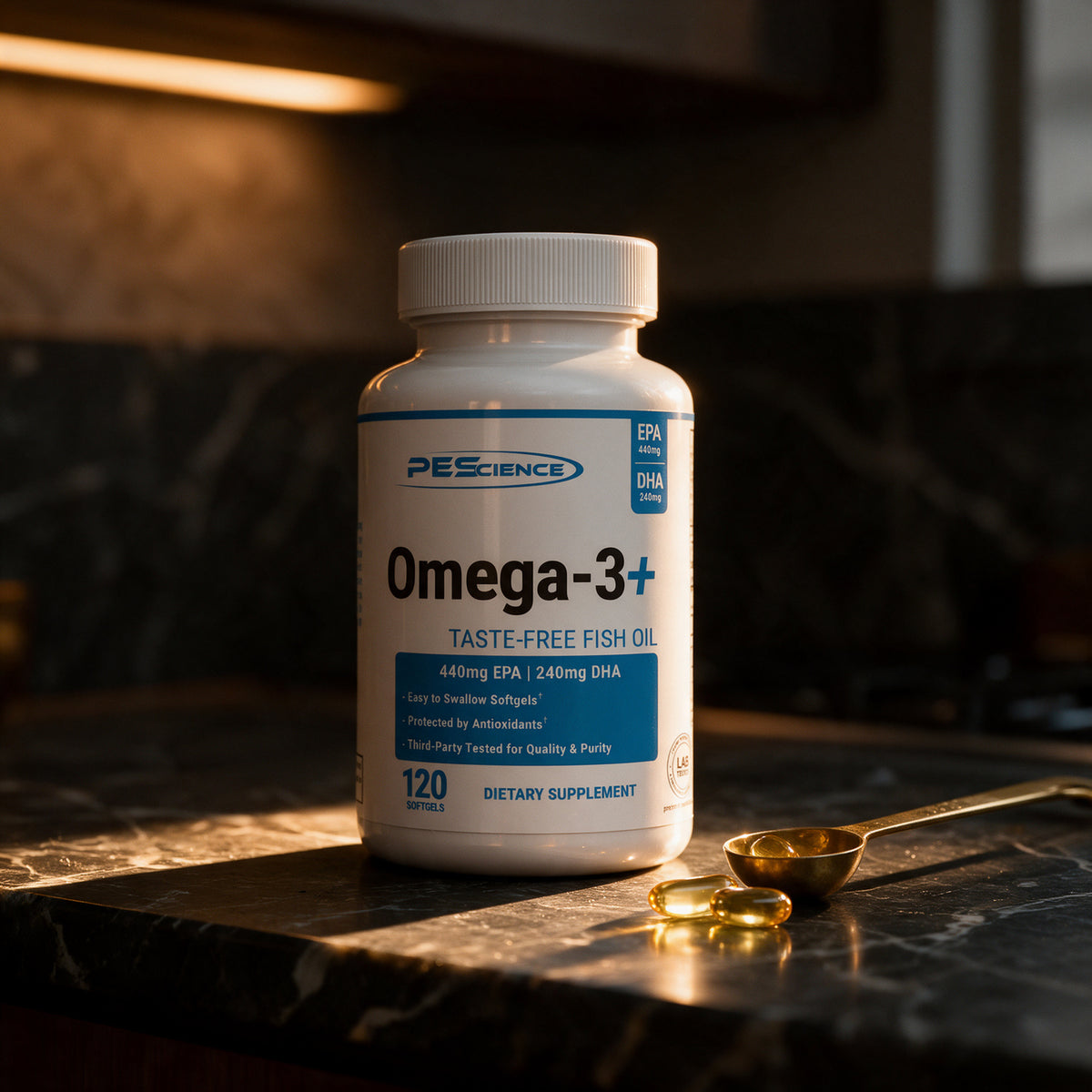 PE Science - Omega-3+ with EPA & DHA - 120 Softgels