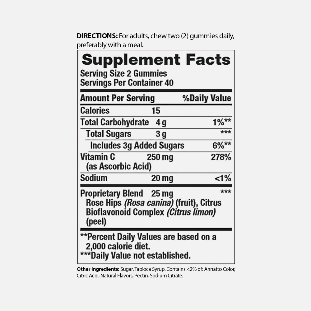 Vitamin C 250mg (Orange) - 80 Gummies