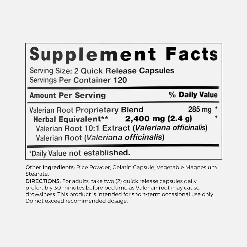 Valerian Root 2400mg - 240 Capsules