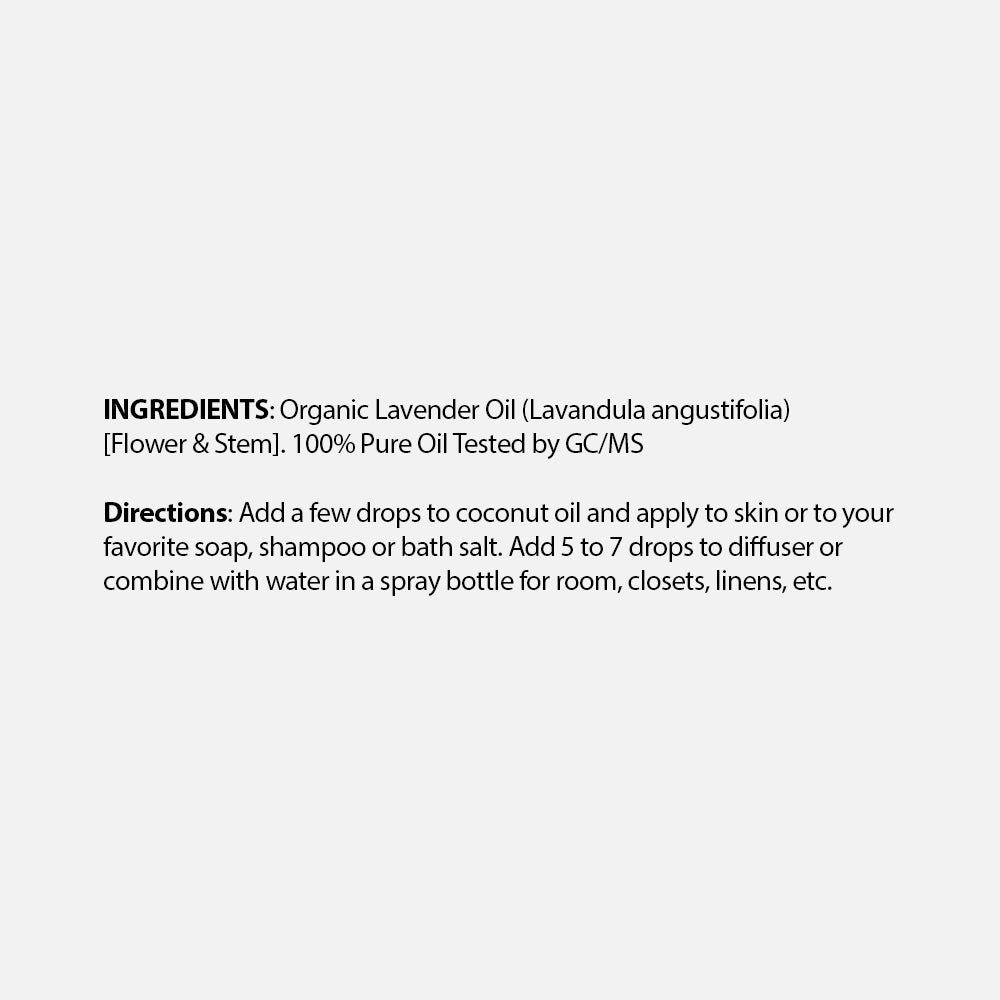 Organic Lavender Essential Oil 15mL - 0.5 fl oz