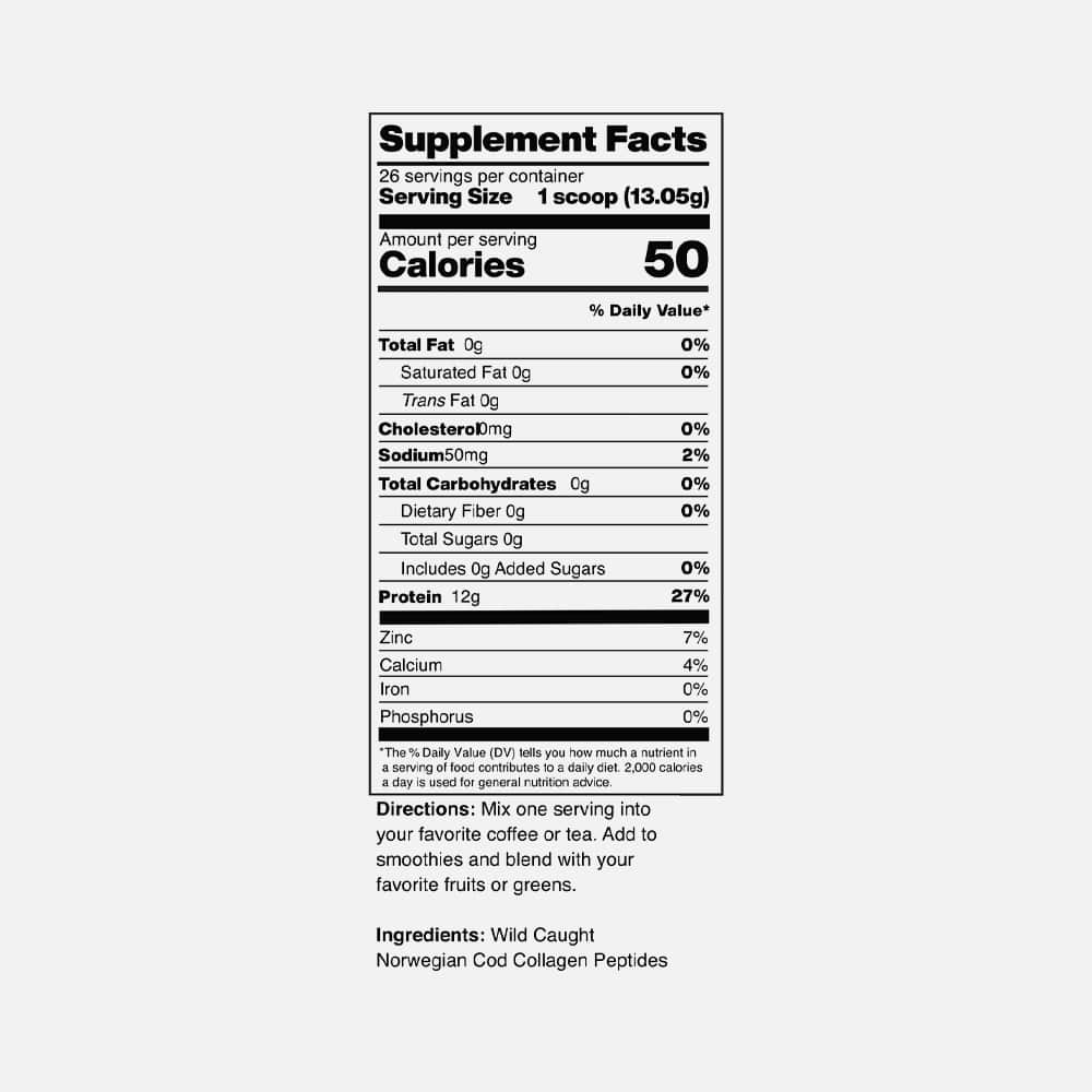 Norcal Marine Collagen Peptides 12g - 12oz Powder