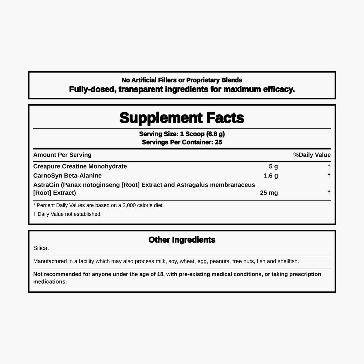 The Genius Brand - Genius Creatine Monohydrate - Unflavored - 25 Servings