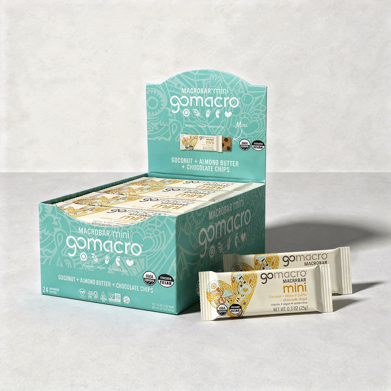 GoMacro Coconut Almond Chocolate Mini Bars - 24 Bars
