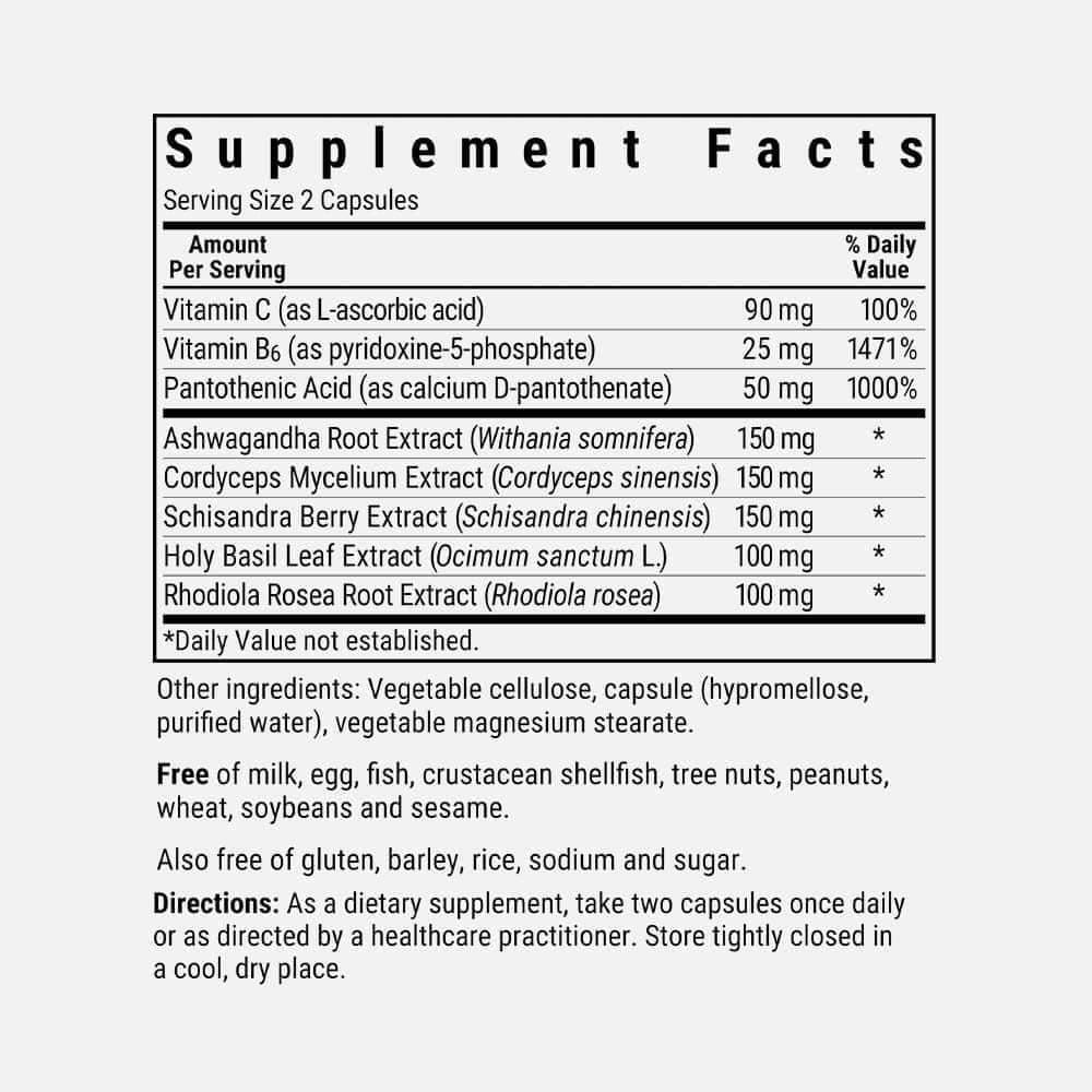 Adrenal Support Formula - 120 Vegetable Capsules