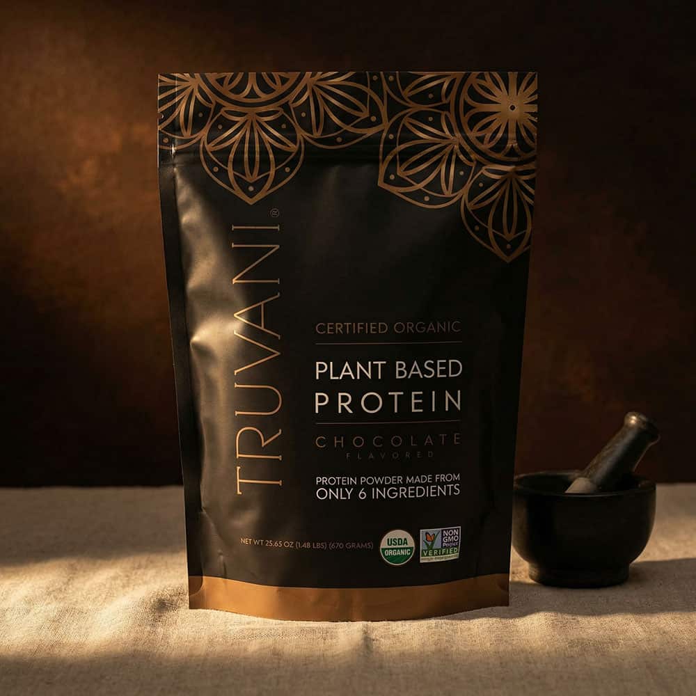 Truvani Organic Plant Protein 20 Servings - Chocolate Powder