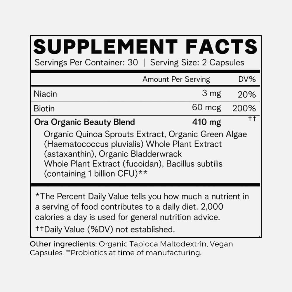 Hair, Skin & Nails Support with B Vitamins - 60 Capsules