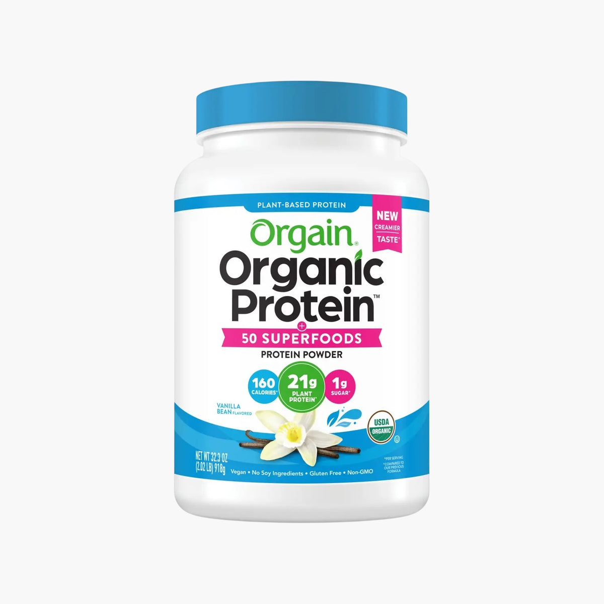 Orgain - Organic Protein + 50 Superfoods - Vanilla Bean - 2.02 lb