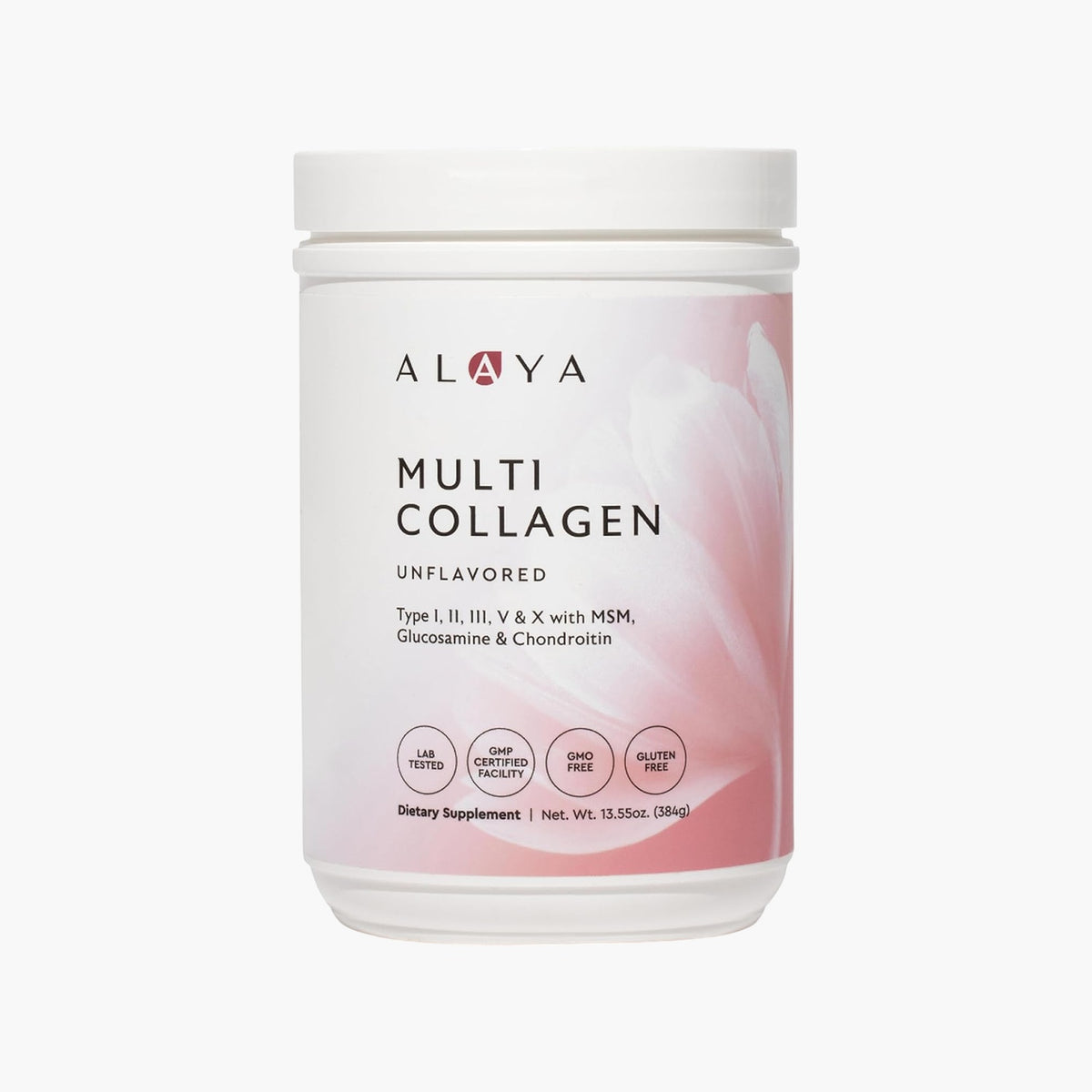 Alaya Naturals - Multi Collagen + MSM + Glucosamine - Unflavored - 40 Servings