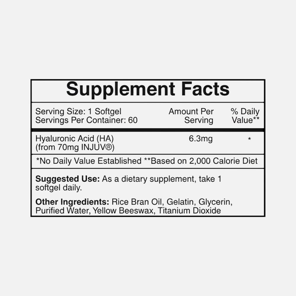 Injuv Hyaluronic Acid 70mg - 60 Softgels