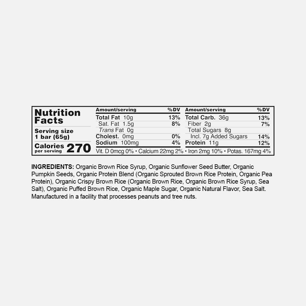 Maple Sea Salt Organic Protein 11g - 12 Bars