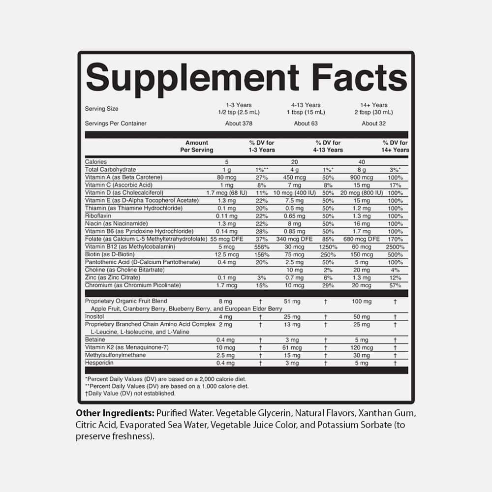 Liquid Vegan Multivitamin (Fruit Punch) - 946ml