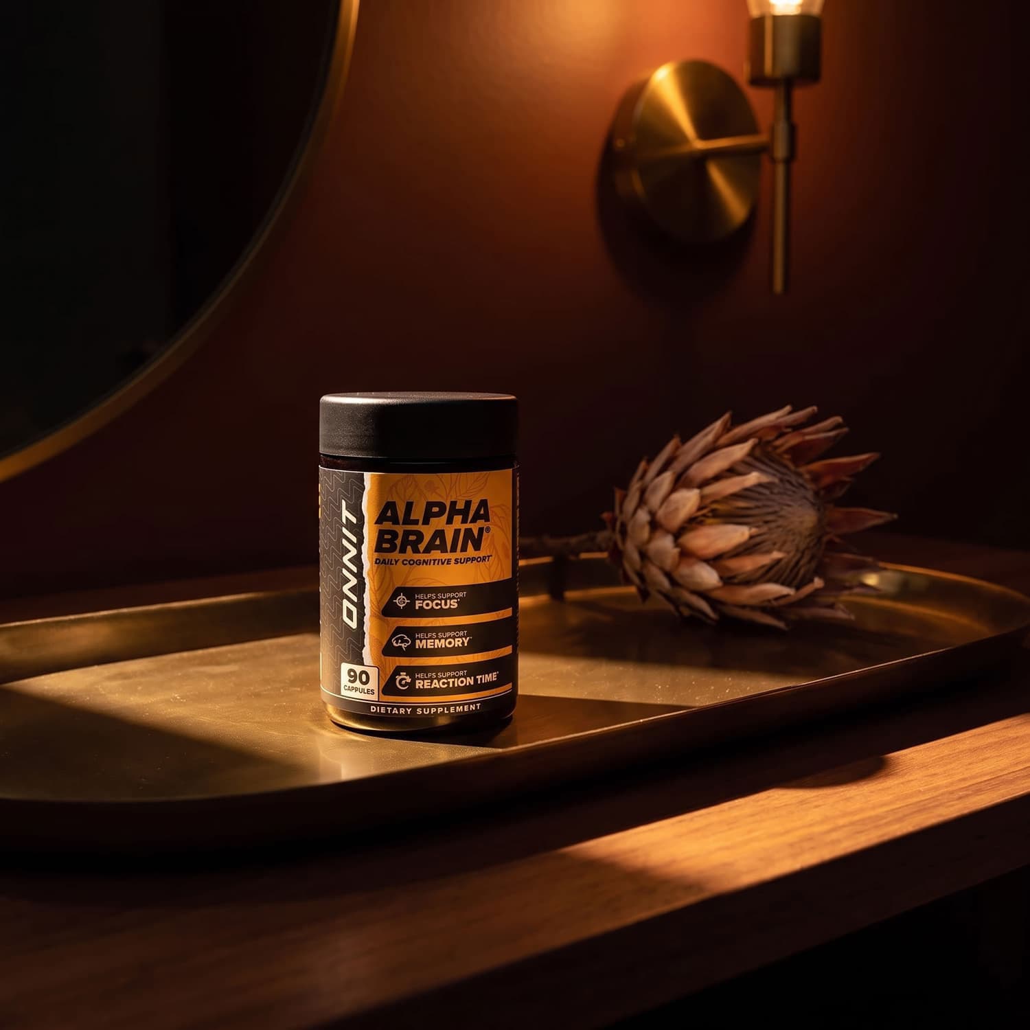 Alpha Brain Nootropic with L-Theanine & B6 - 90 Capsules