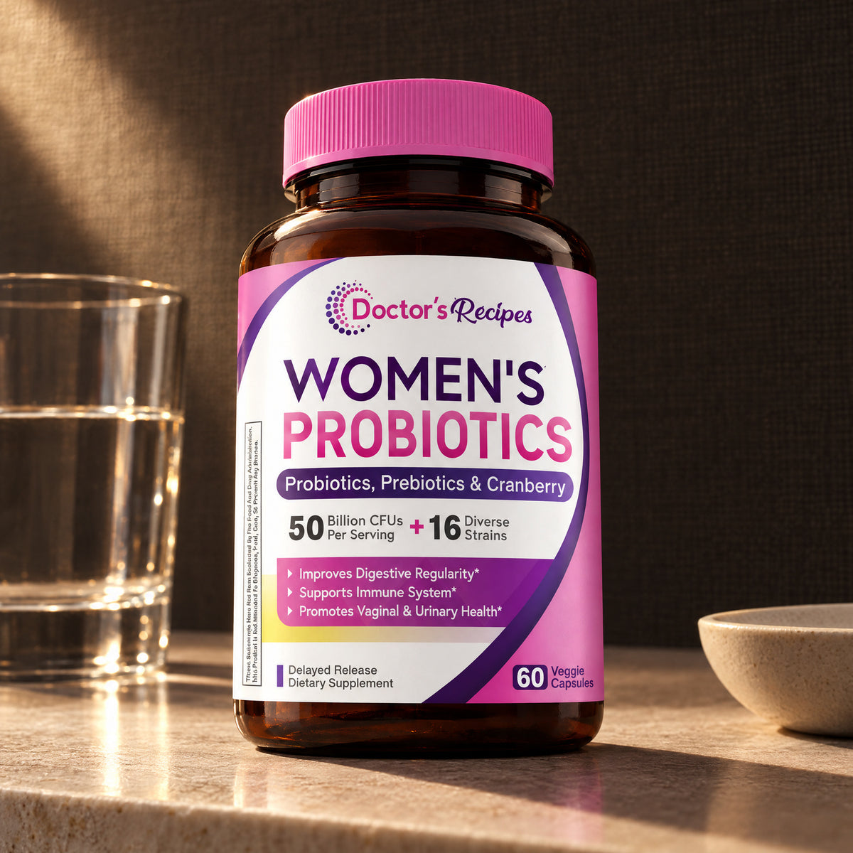 Doctor's Recipes - Women's Probiotic 50 Billion CFU - 60 Capsules