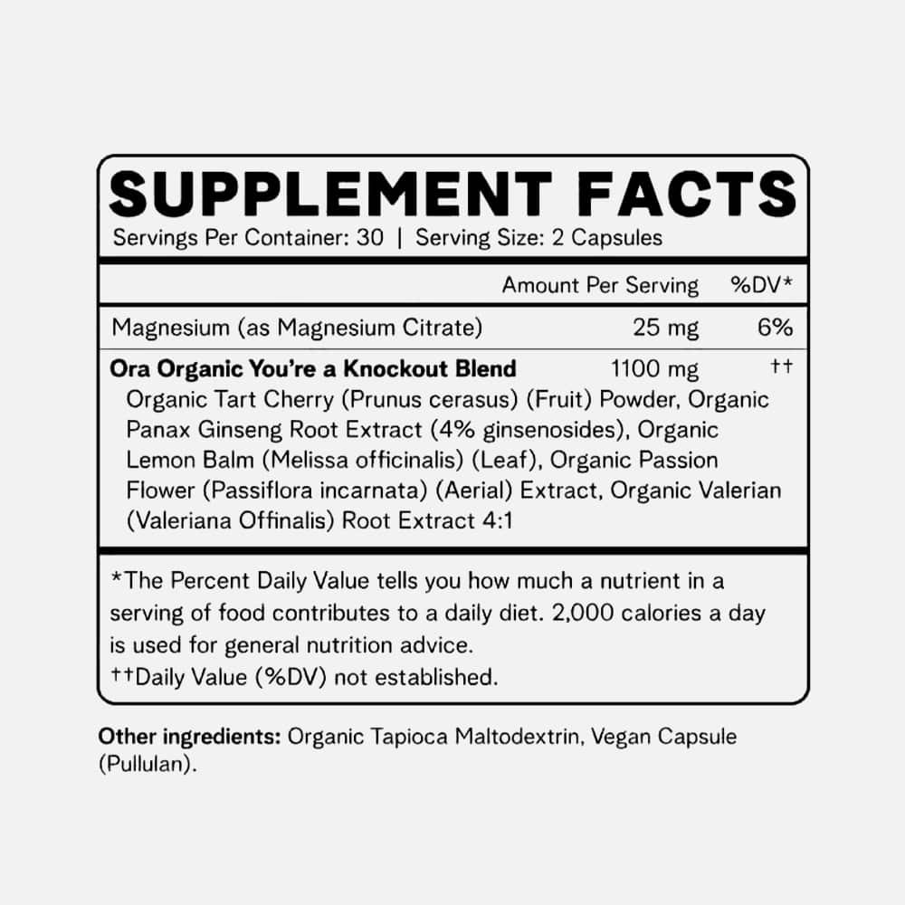 Herbal Sleep Blend with Melatonin & Magnesium - 60 Capsules