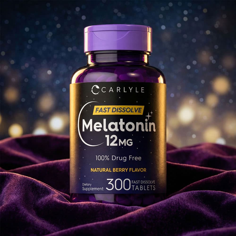 Melatonin 12mg - 300 Fast Dissolve Tablets (Berry)
