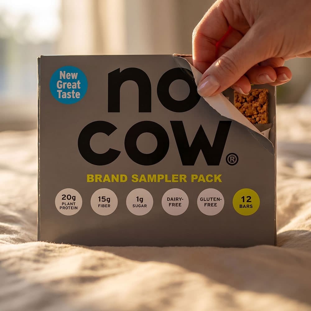 No Cow Vegan Protein Bars 20g - 12 Bar Sampler Pack