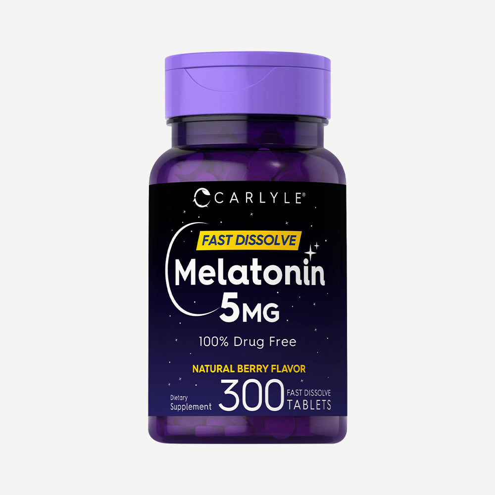 Melatonin 5 ملغ - 300 قرص سريع الذوبان بنكهة التوت