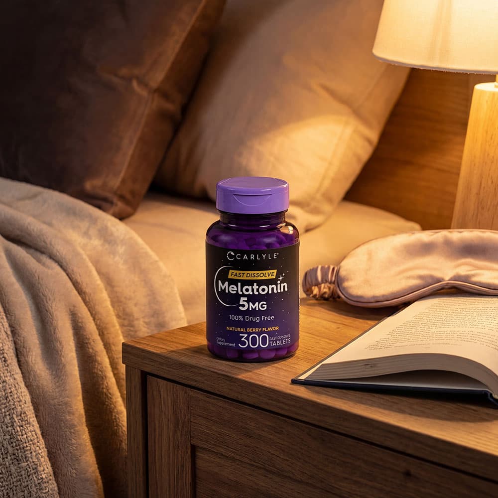 Melatonin 5 ملغ - 300 قرص سريع الذوبان بنكهة التوت