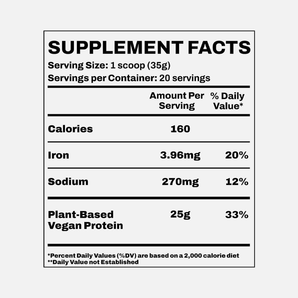 Organic Vegan Protein 25g - 20 Servings Powder (Vanilla)